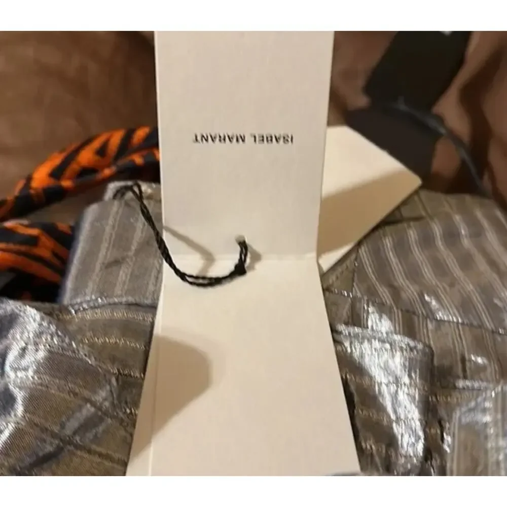 Isabel Marant Mucius Striped Metallic Miniskirt size 8 - Picture 7 of 8